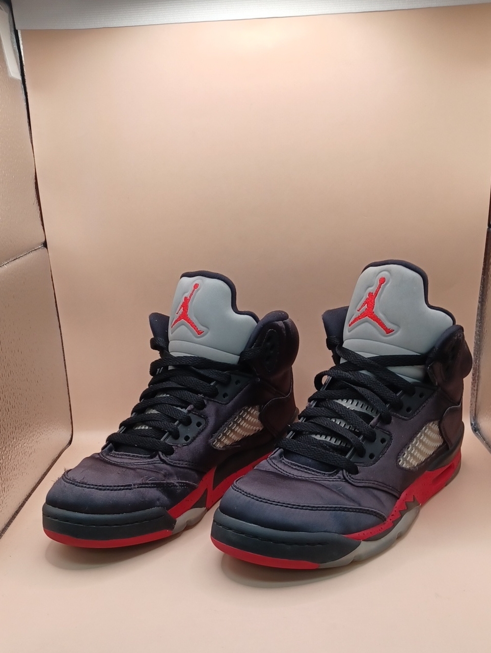 Pre-Owned Nike Air Jordan 5 Retro OG-Red/Black Youth Size 6.5Y US 440888-006